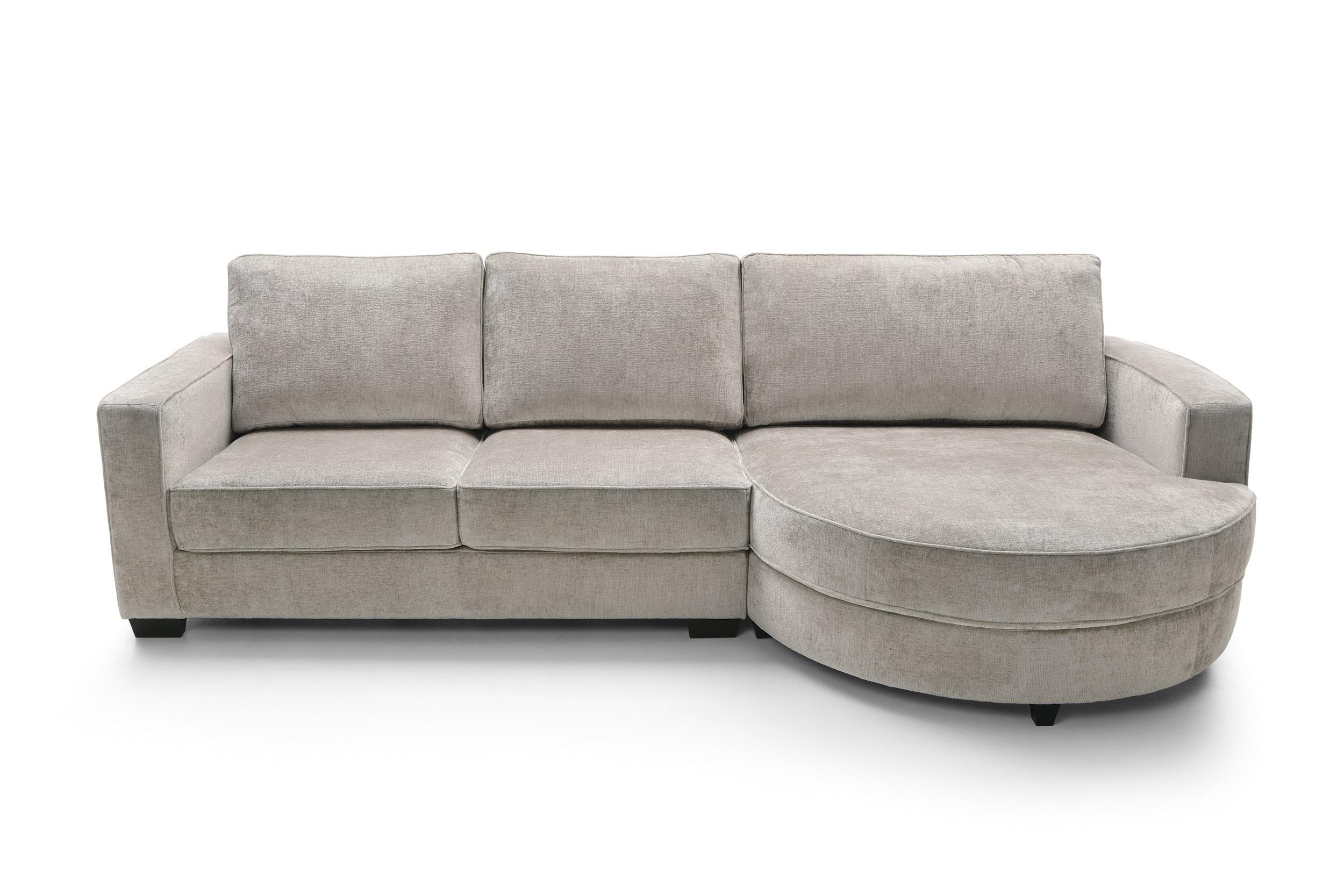 Elegancka sofa Edyta z miękkim siedziskiem szary